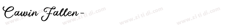 Cawin Fallen字体转换